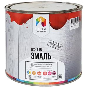 Эмаль ПФ-115 LIDA первый сорт, 2л