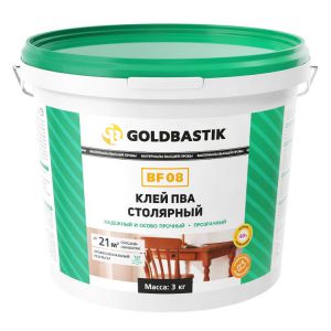 Клей ПВА столярный GOLDBASTIK BF 08, 3кг