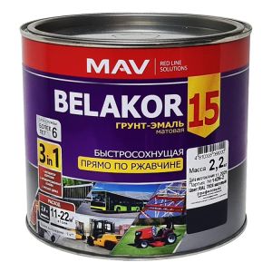 Грунт эмаль MAV Belakor 15, 2.4л
