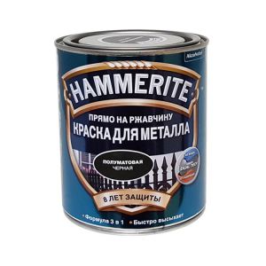 Краска Hammerite по ржавчине 3в1 полуматовая, 0.75л