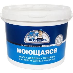 Краска Эксперт Моющаяся для кухонь и ванн, 14кг