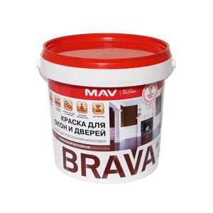 Краска Brava Acryl 35y для окон и дверей, 1л