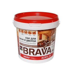 Лак Brava Acryl 43 для окон и дверей, 1л